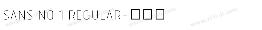 Sans No 1 Regular字体转换